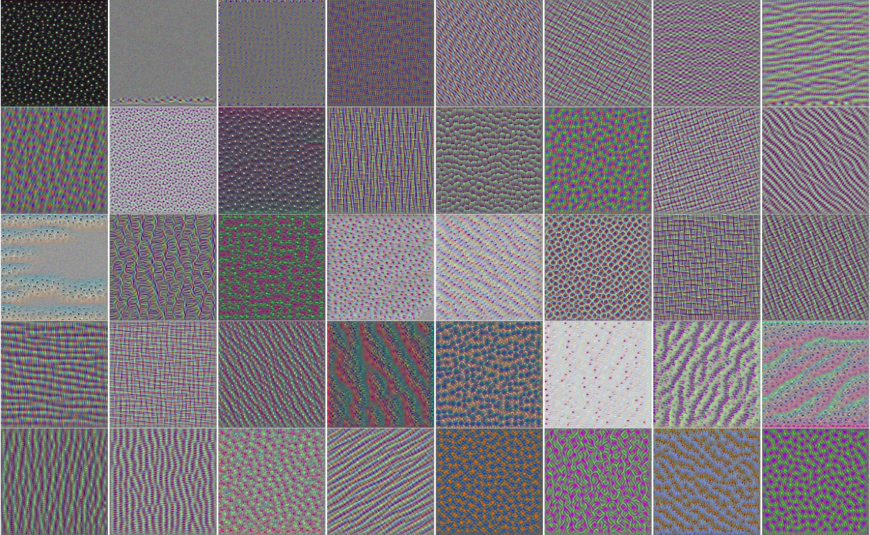 The results of the corresponding optimization for 40 neurons in layer 8.